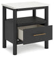 Cadmori Full Upholstered Panel Bed with Mirrored Dresser and 2 Nightstands