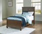 Danabrin Twin Panel Bed with Mirrored Dresser and Chest